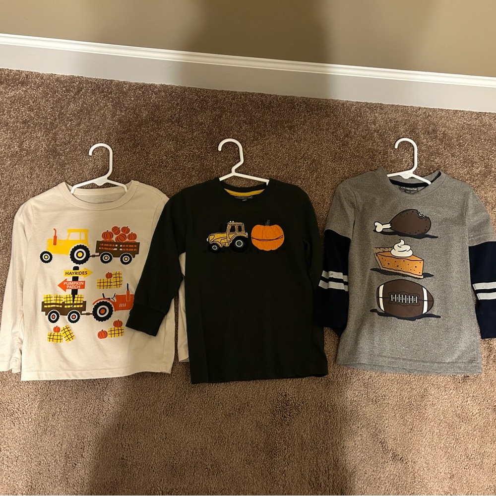 Kids Graphic Long Sleeve Shirts - Set of 3